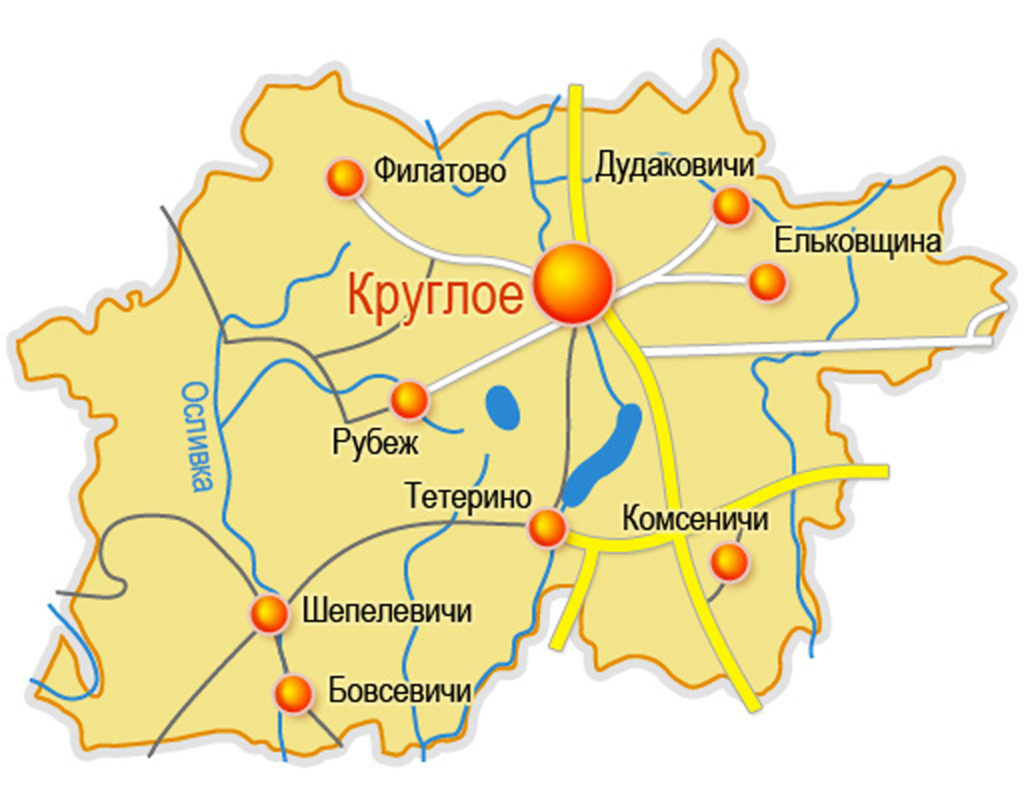 Могилевская область карта по районам