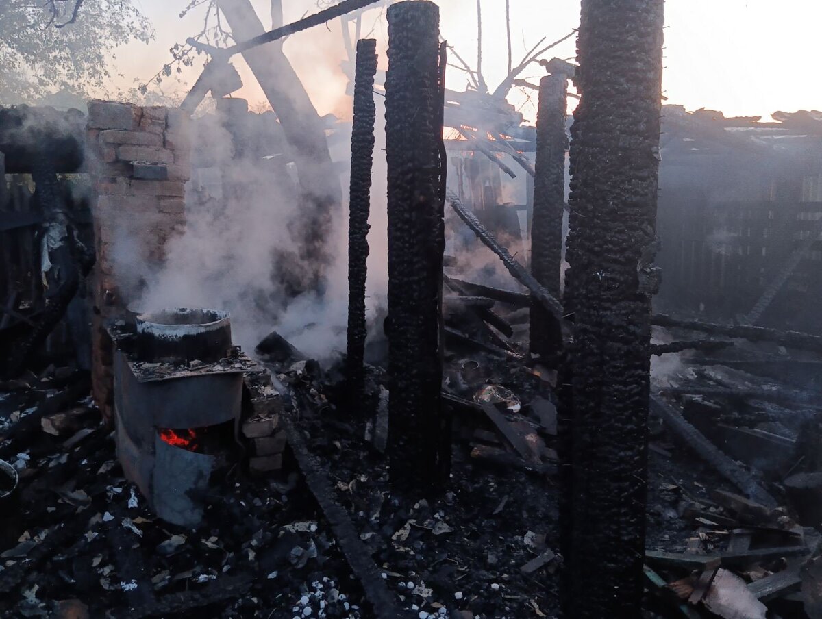 В деревне Пролетарий сгорел сарай