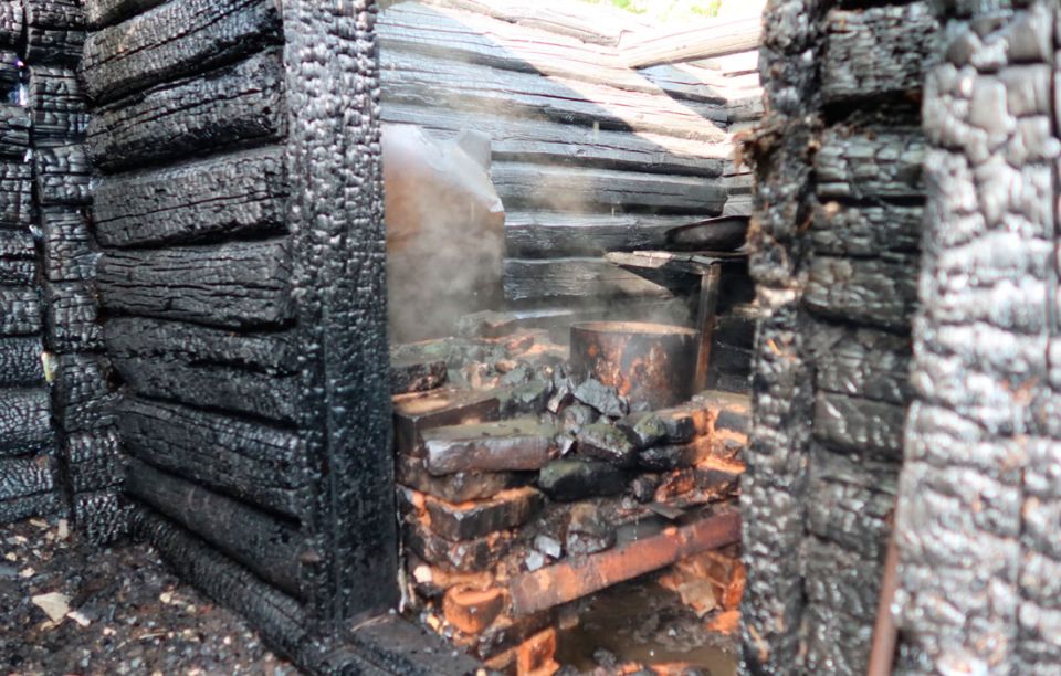 В деревне Некрасово горела баня
