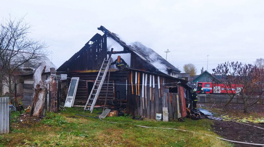 Частный дом и гараж горели в Могилевской области
