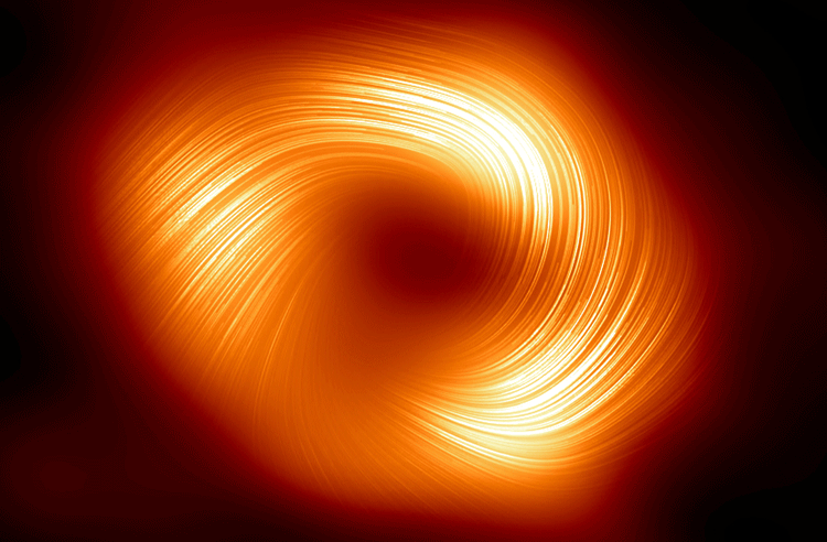 Вокруг черной дыры в центре Млечного Пути обнаружили искривленное магнитное поле