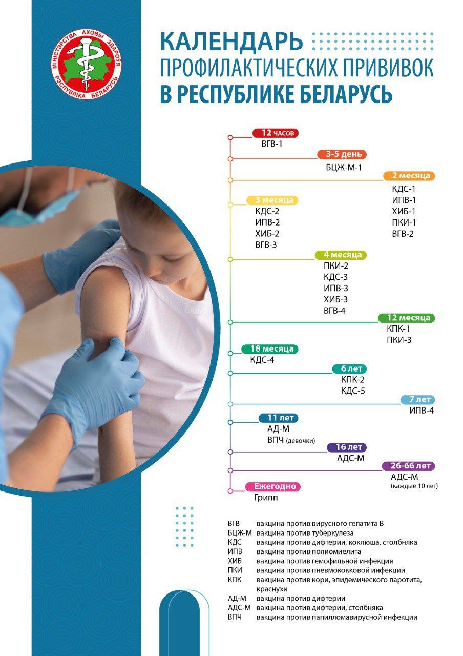 В Беларуси изменится Национальный календарь прививок