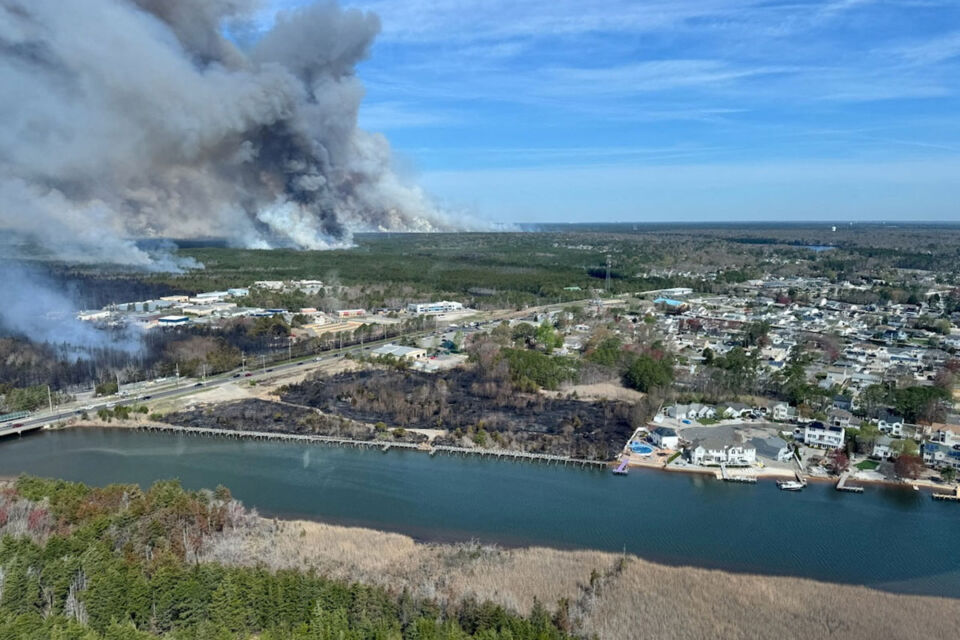 Лесной пожар в Нью-Джерси может стать крупнейшим в штате за последние 20 лет