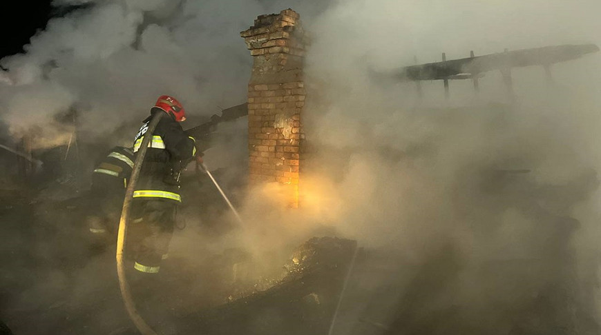 Пенсионер погиб при пожаре дачного дома в Крупском районе